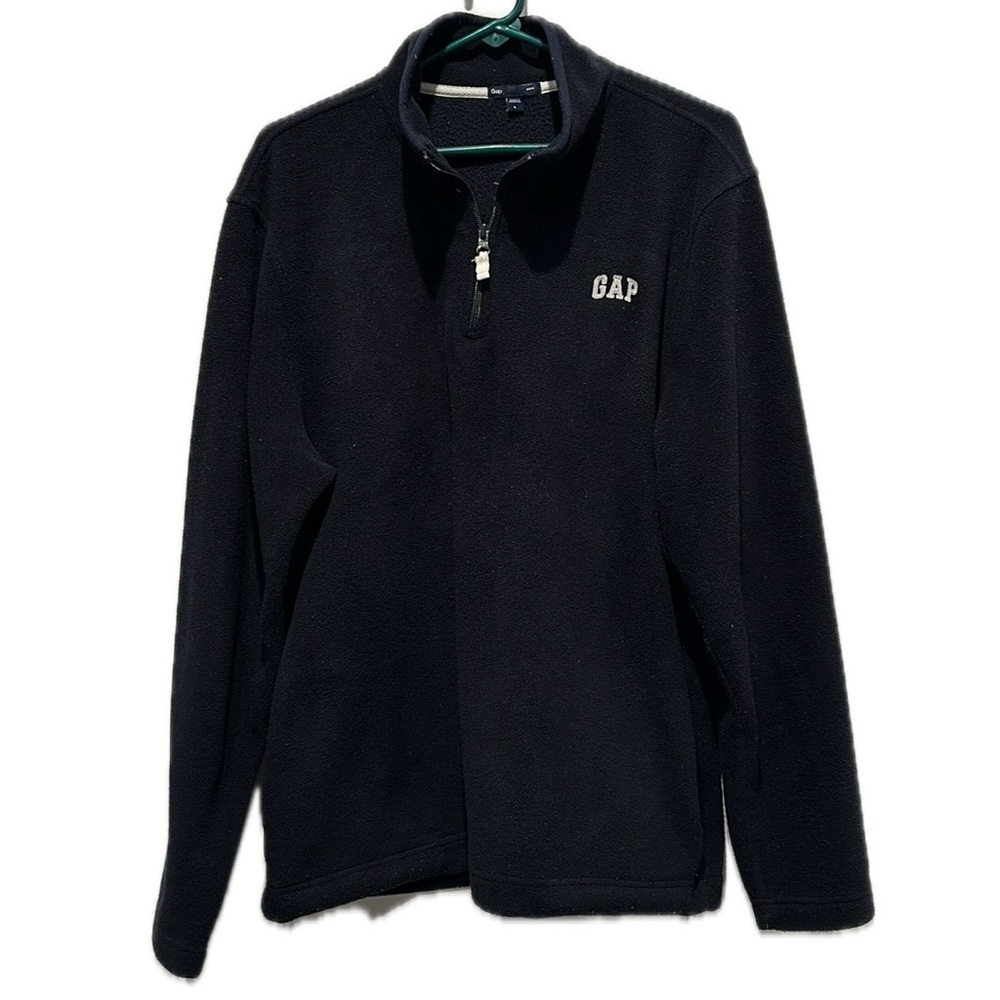 Navy Blue Gap Quarter Zip Feece Pull-Over Size:L